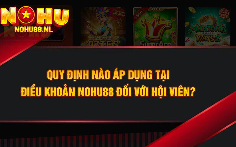 Quy định nào áp dụng tại điều khoản Nohu88 đối với hội viên?